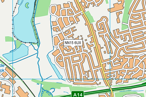 NN15 6UX map - OS VectorMap District (Ordnance Survey)