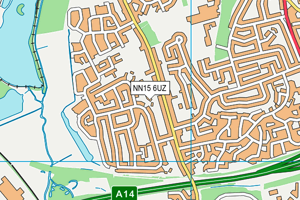NN15 6UZ map - OS VectorMap District (Ordnance Survey)