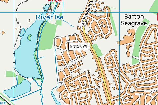 NN15 6WF map - OS VectorMap District (Ordnance Survey)