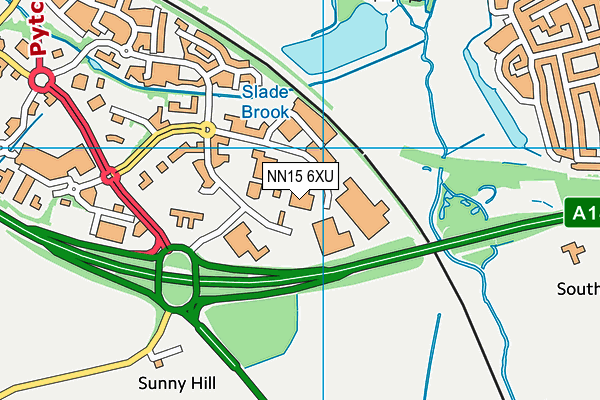 NN15 6XU map - OS VectorMap District (Ordnance Survey)
