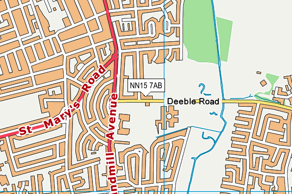 NN15 7AB map - OS VectorMap District (Ordnance Survey)