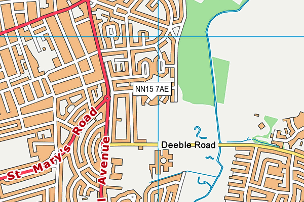 NN15 7AE map - OS VectorMap District (Ordnance Survey)