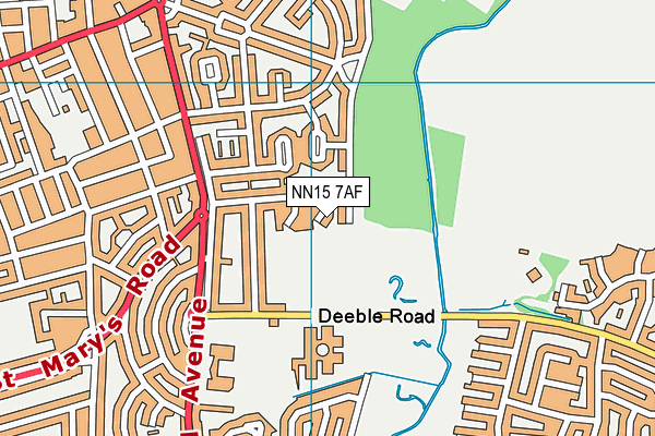 NN15 7AF map - OS VectorMap District (Ordnance Survey)