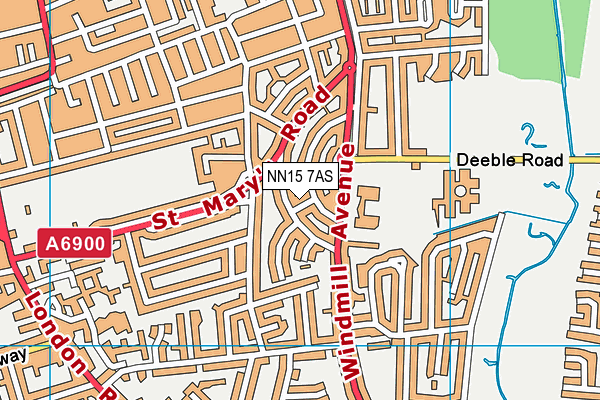NN15 7AS map - OS VectorMap District (Ordnance Survey)