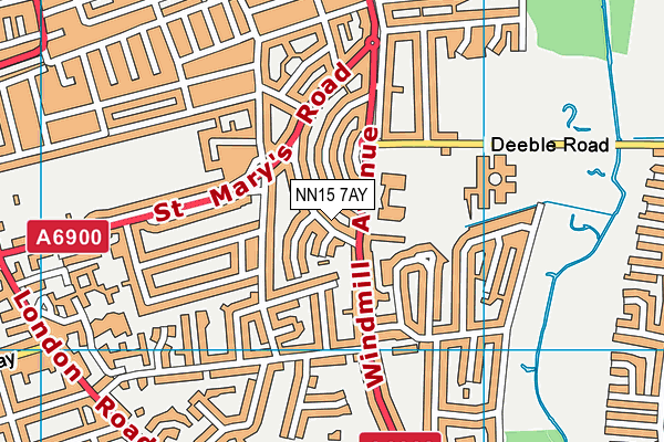 NN15 7AY map - OS VectorMap District (Ordnance Survey)