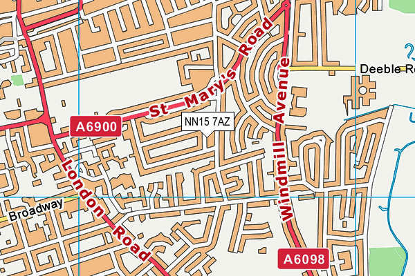 NN15 7AZ map - OS VectorMap District (Ordnance Survey)