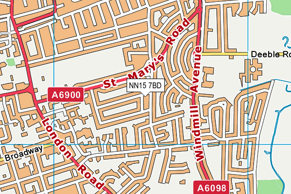 NN15 7BD map - OS VectorMap District (Ordnance Survey)