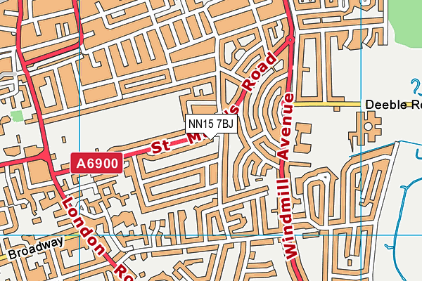 NN15 7BJ map - OS VectorMap District (Ordnance Survey)