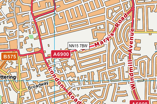 NN15 7BW map - OS VectorMap District (Ordnance Survey)