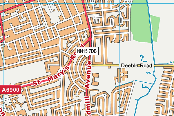 NN15 7DB map - OS VectorMap District (Ordnance Survey)