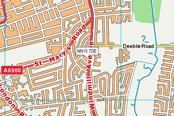 NN15 7DE map - OS VectorMap District (Ordnance Survey)