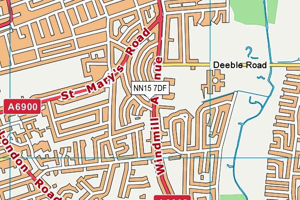NN15 7DF map - OS VectorMap District (Ordnance Survey)