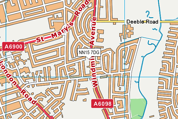 NN15 7DG map - OS VectorMap District (Ordnance Survey)