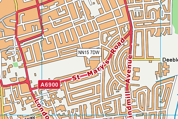 NN15 7DW map - OS VectorMap District (Ordnance Survey)