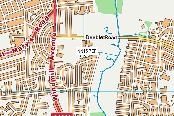 NN15 7EF map - OS VectorMap District (Ordnance Survey)