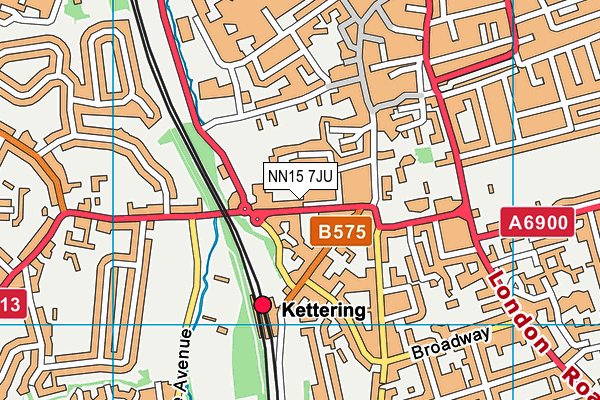 Kettering Lodge Bowling Club map (NN15 7JU) - OS VectorMap District (Ordnance Survey)