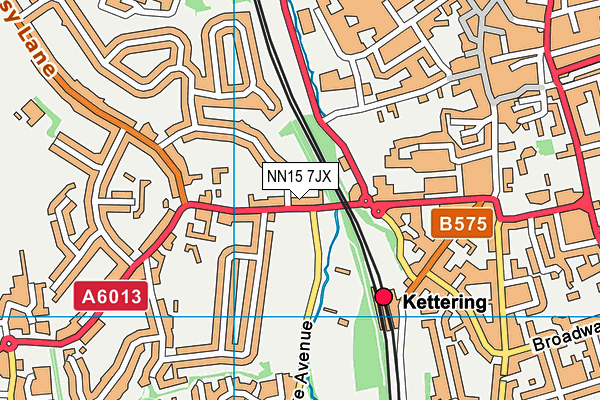 NN15 7JX map - OS VectorMap District (Ordnance Survey)