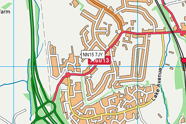 NN15 7JY map - OS VectorMap District (Ordnance Survey)