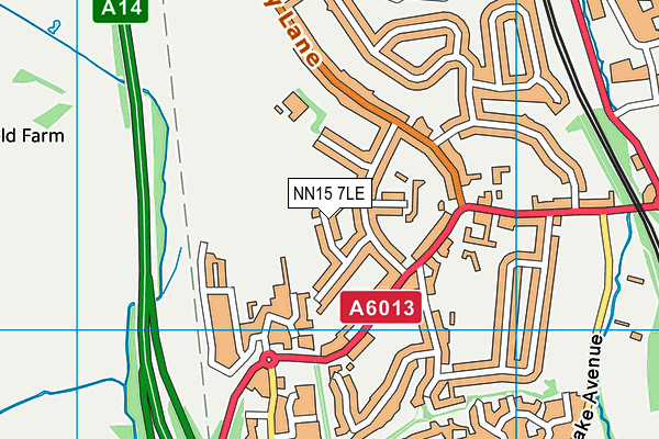 NN15 7LE map - OS VectorMap District (Ordnance Survey)