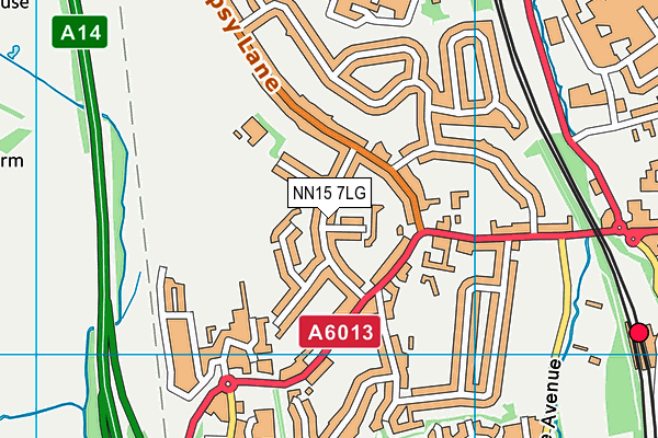 NN15 7LG map - OS VectorMap District (Ordnance Survey)