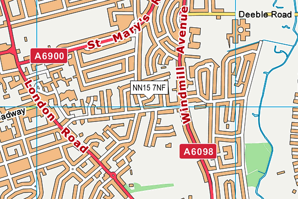 NN15 7NF map - OS VectorMap District (Ordnance Survey)