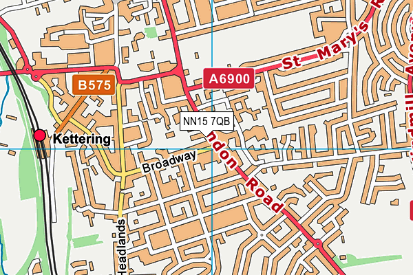 NN15 7QB map - OS VectorMap District (Ordnance Survey)