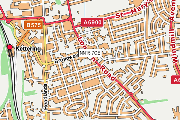 NN15 7QE map - OS VectorMap District (Ordnance Survey)