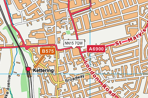 NN15 7QW map - OS VectorMap District (Ordnance Survey)