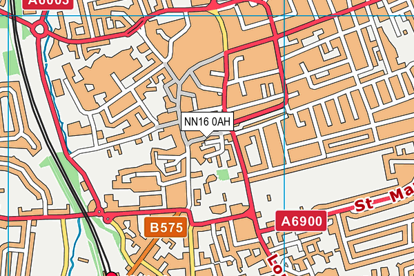 NN16 0AH map - OS VectorMap District (Ordnance Survey)