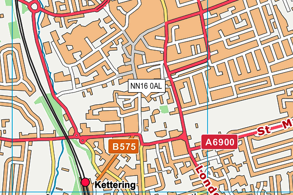 NN16 0AL map - OS VectorMap District (Ordnance Survey)