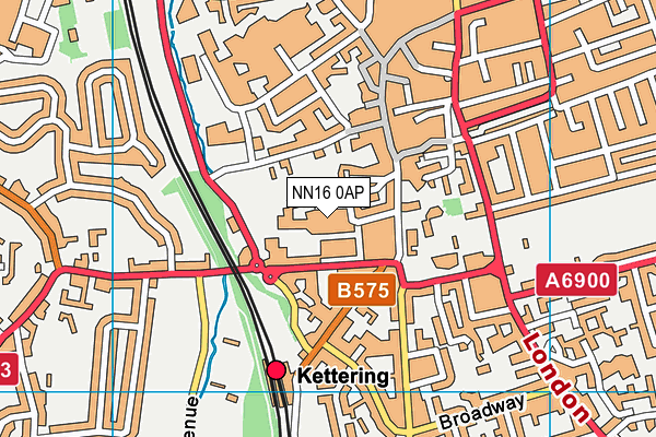 NN16 0AP map - OS VectorMap District (Ordnance Survey)