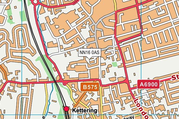 NN16 0AS map - OS VectorMap District (Ordnance Survey)