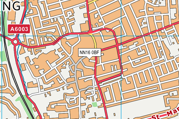 NN16 0BF map - OS VectorMap District (Ordnance Survey)