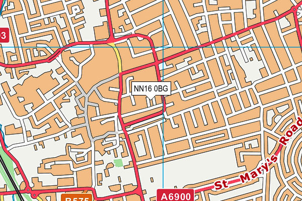 NN16 0BG map - OS VectorMap District (Ordnance Survey)