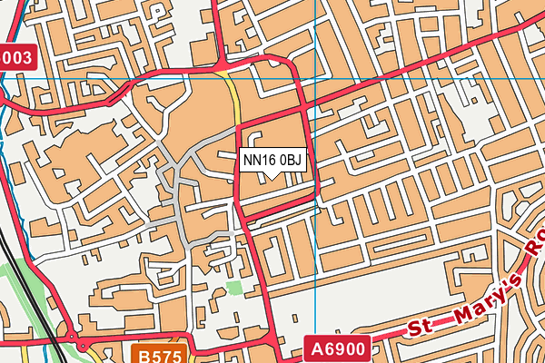 NN16 0BJ map - OS VectorMap District (Ordnance Survey)