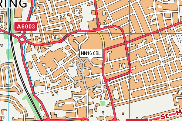 NN16 0BL map - OS VectorMap District (Ordnance Survey)