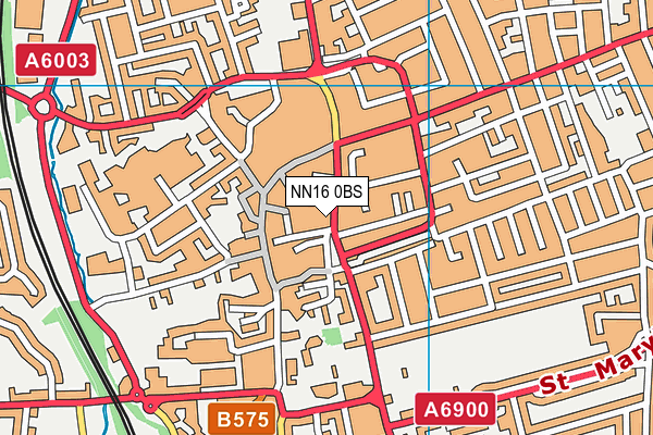 NN16 0BS map - OS VectorMap District (Ordnance Survey)