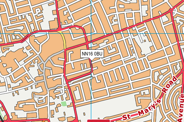 NN16 0BU map - OS VectorMap District (Ordnance Survey)