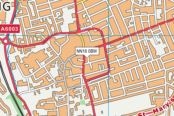 NN16 0BW map - OS VectorMap District (Ordnance Survey)