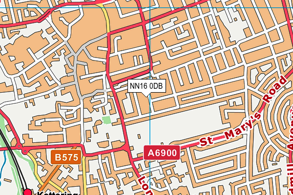 NN16 0DB map - OS VectorMap District (Ordnance Survey)