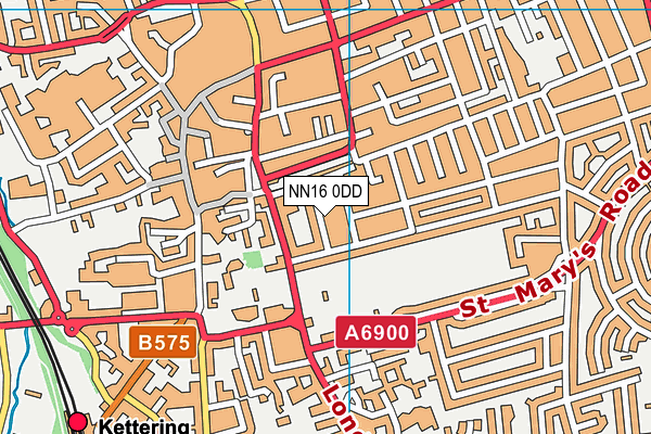 NN16 0DD map - OS VectorMap District (Ordnance Survey)