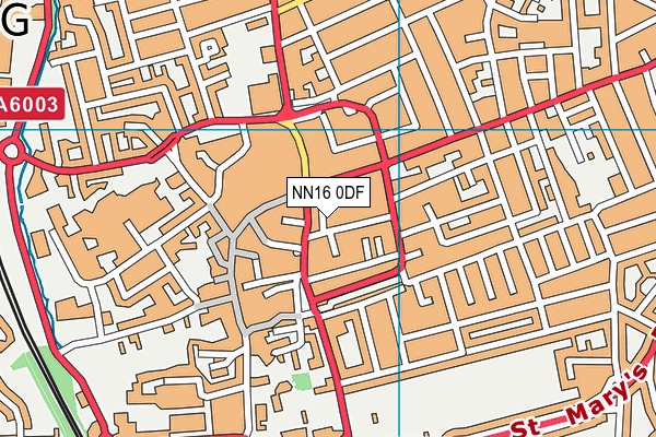 NN16 0DF map - OS VectorMap District (Ordnance Survey)