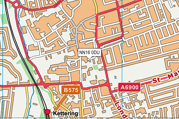 NN16 0DU map - OS VectorMap District (Ordnance Survey)
