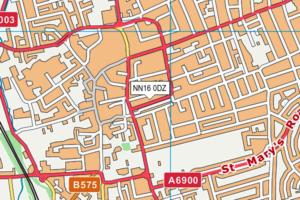 NN16 0DZ map - OS VectorMap District (Ordnance Survey)