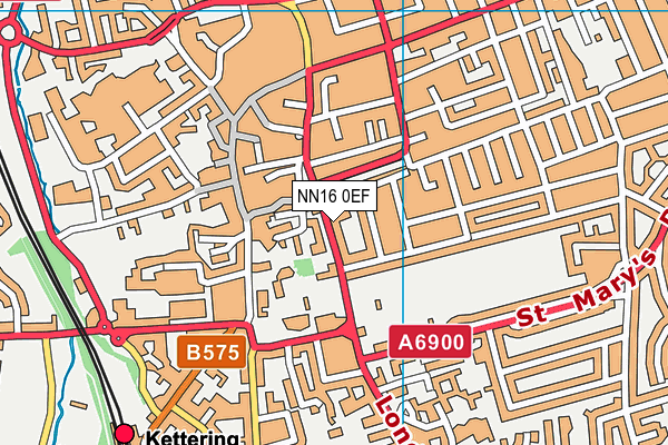 NN16 0EF map - OS VectorMap District (Ordnance Survey)