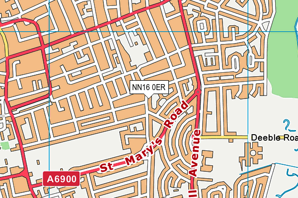 NN16 0ER map - OS VectorMap District (Ordnance Survey)