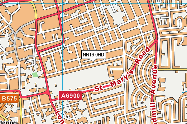 NN16 0HD map - OS VectorMap District (Ordnance Survey)