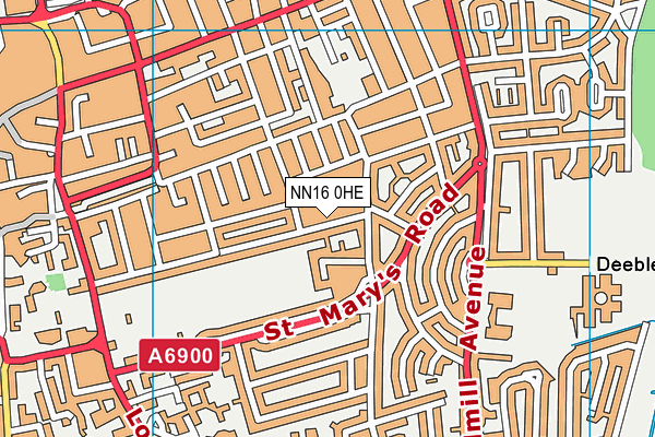 NN16 0HE map - OS VectorMap District (Ordnance Survey)