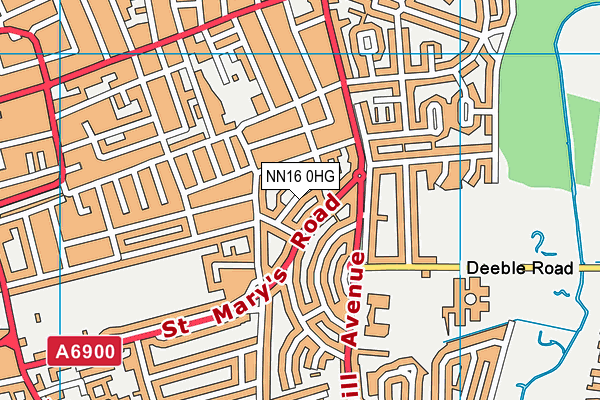 NN16 0HG map - OS VectorMap District (Ordnance Survey)