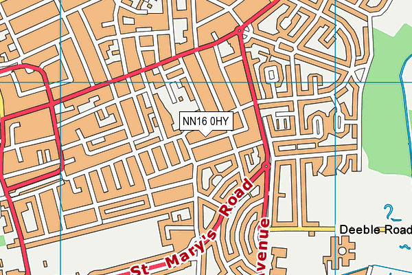 NN16 0HY map - OS VectorMap District (Ordnance Survey)